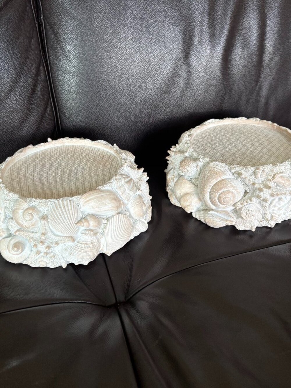 New Off-White Ceramic Seashell Candle Holders from Homeworx